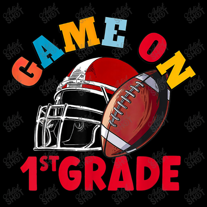 Game On 1st Grade Football Back To School For Teacher Kids Cropped Hoodie by Artist-Shannon | Artistshot