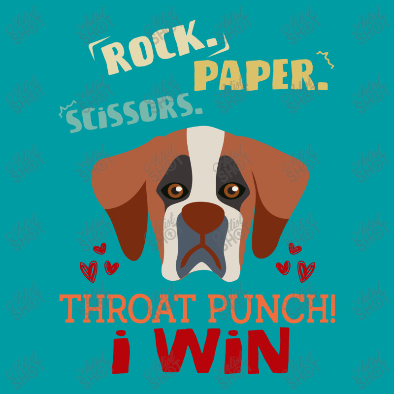 Rock Paper Scissors Throat Punch I Win Dog Retro Vintage Saint Bernard Skinny Tumbler | Artistshot