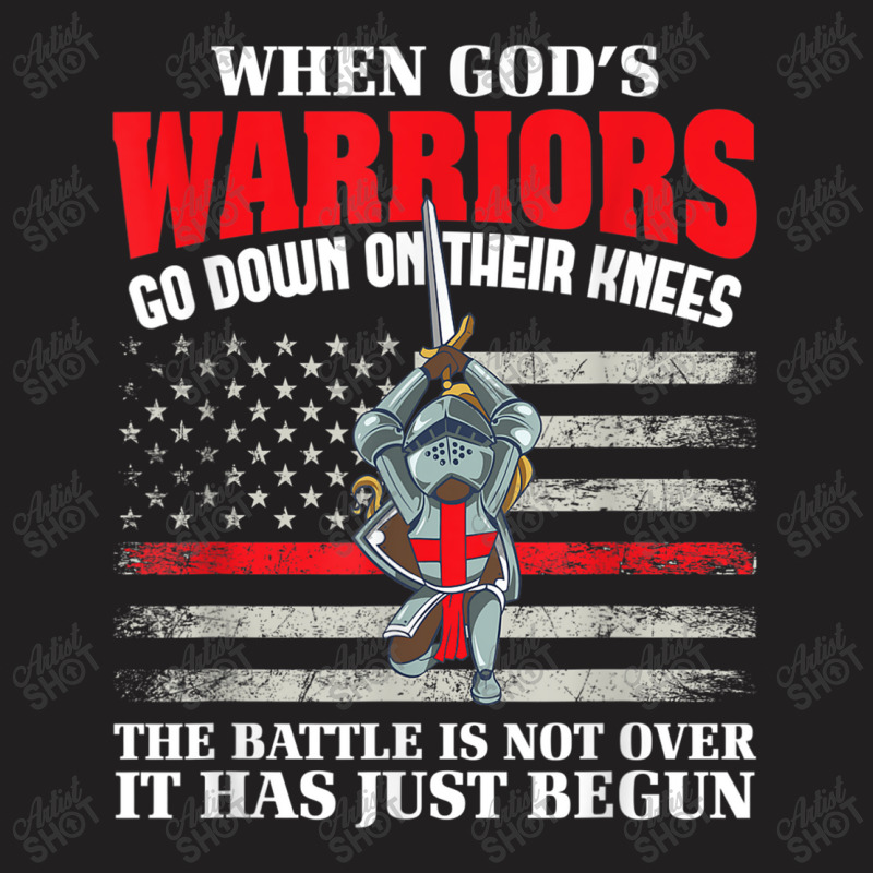 Gods Warrior Christian American Soldier Us Flag Bible Prayer Design Ch T-shirt | Artistshot