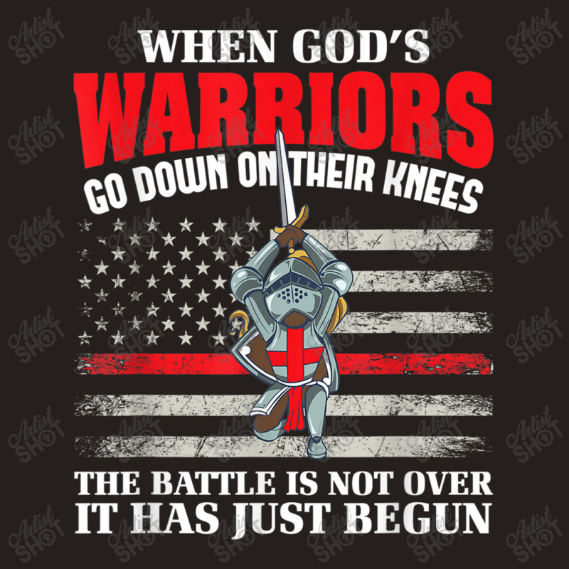 Gods Warrior Christian American Soldier Us Flag Bible Prayer Design Ch Tank Top | Artistshot