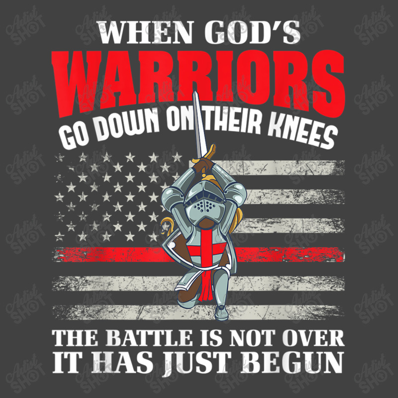 Gods Warrior Christian American Soldier Us Flag Bible Prayer Design Ch Vintage T-shirt | Artistshot