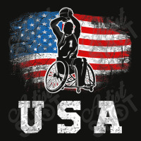 Wheelchair Basketball,disability Sports Handicap Usa Flag T Shirt Scorecard Crop Tee | Artistshot