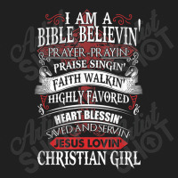 I Am A Bible Believing Prayer-prayin Prase Singing Faith Character Ani Ladies Polo Shirt | Artistshot