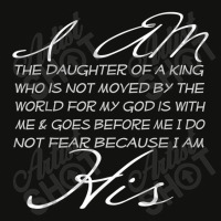 I Am His Daughter Of A King Inspiring Faith Christian Women Poster Scorecard Crop Tee | Artistshot