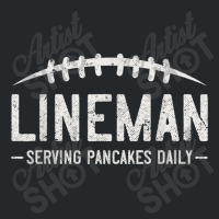 Lineman Serving Pancakes Daily Funny Vintage Football Crewneck Sweatshirt | Artistshot