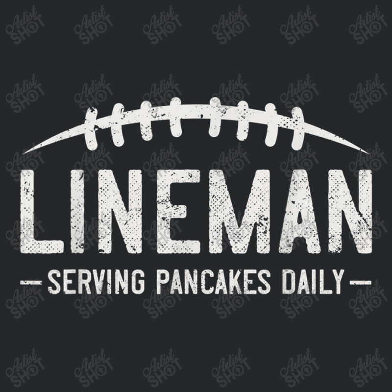 Lineman Serving Pancakes Daily Funny Vintage Football Crewneck Sweatshirt | Artistshot