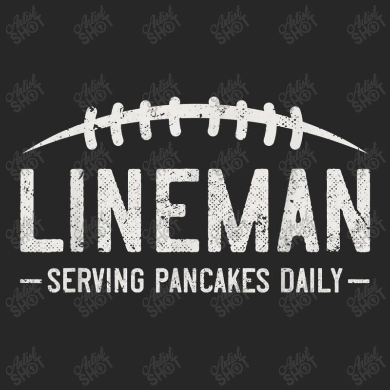 Lineman Serving Pancakes Daily Funny Vintage Football Men's T-shirt Pajama Set | Artistshot