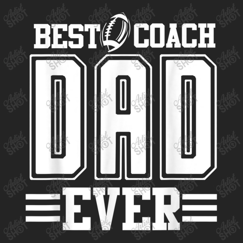 Mens Best Coach Dad Ever Football Fathers Day Funny High School 3/4 Sleeve Shirt | Artistshot