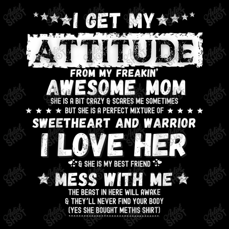 I Get My Attitude From My Freaking Awesome Mom Funny Gift Games Charac Adjustable Cap by Aria-Proctor | Artistshot