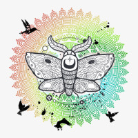 Moth Mandala Ladies Fitted T-shirt | Artistshot