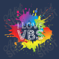 I Love Vbs Apparel Crew Vacation Bible School Paint Splatter Birthday Ladies Denim Jacket | Artistshot