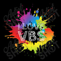 I Love Vbs Apparel Crew Vacation Bible School Paint Splatter Birthday Cropped Hoodie | Artistshot