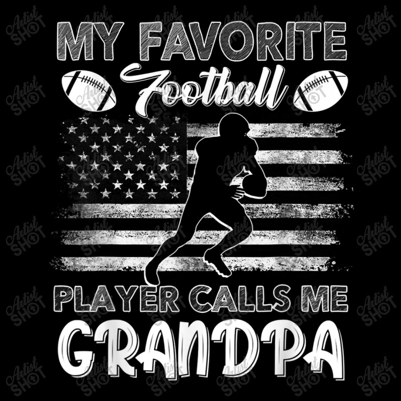 My Favorite Football Player Calls Me Grandpa Usa Flag Retro Adjustable Cap by Artist-Shannon | Artistshot