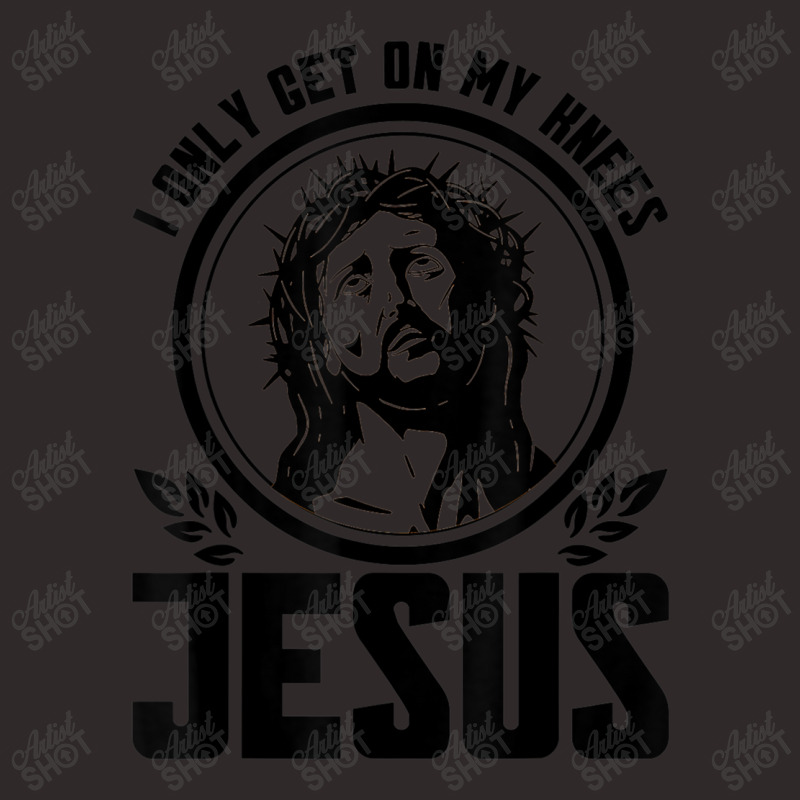 I Only Get On My Knees For Jesus Faith Christian Cartoon Character Racerback Tank by Aria-Proctor | Artistshot