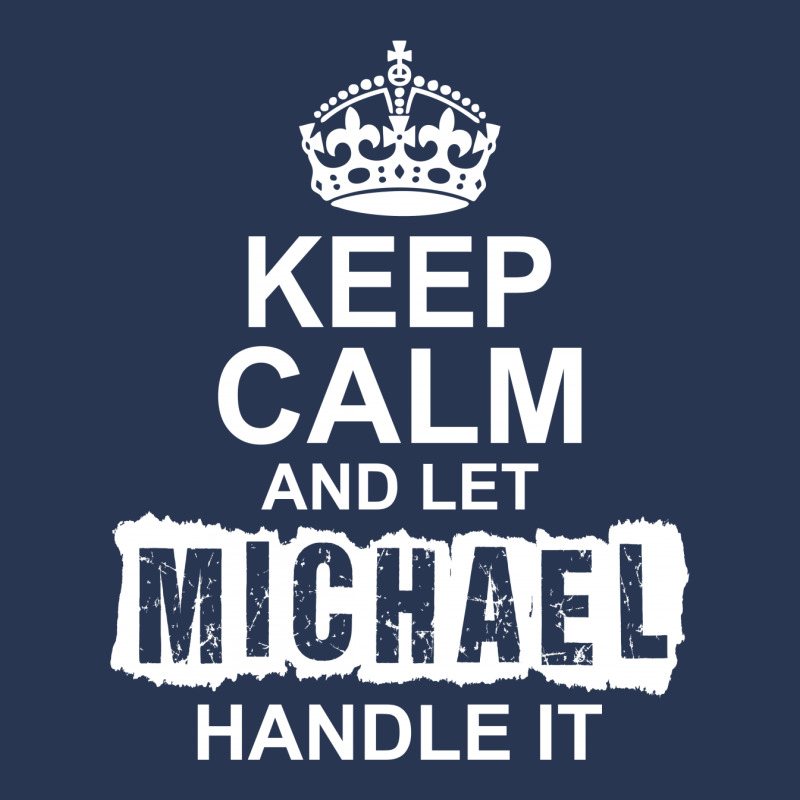 Keep Calm And Let Michael Handle It Ladies Denim Jacket by tshiart | Artistshot