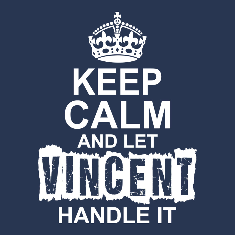 Keep Calm And Let Vincent Handle It Ladies Denim Jacket by tshiart | Artistshot