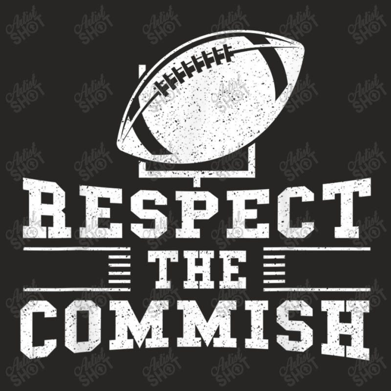 Respect The Commish  Fantasy Football Game Day Gift Ladies Fitted T-Shirt by Artist-Shannon | Artistshot