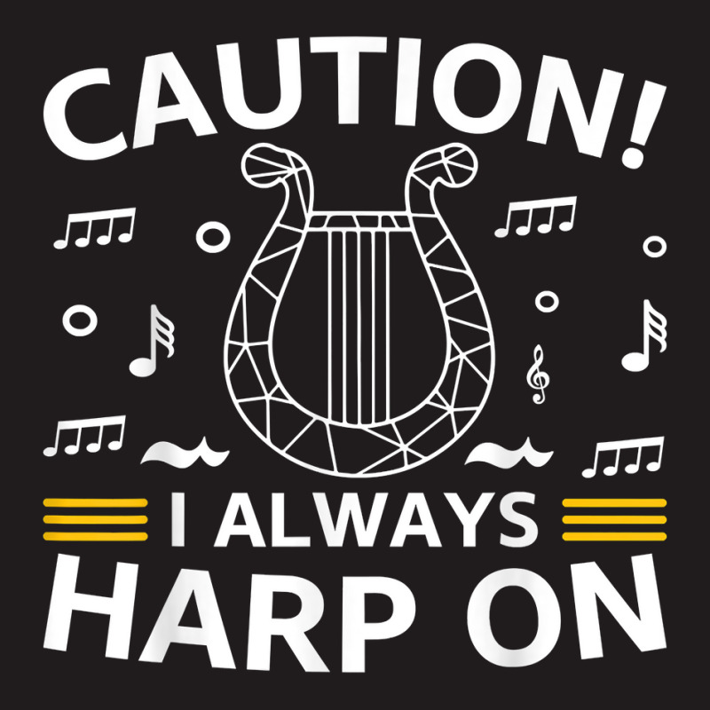 Musician Harpist Harp Player Caution! I Always Harp On T Shirt Waist Apron by yodishsaraveks | Artistshot