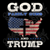 God Family Gun Trump Retro Vintage Men's 3/4 Sleeve Pajama Set | Artistshot