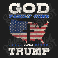 God Family Gun Trump Retro Vintage Classic T-shirt | Artistshot