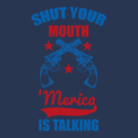 Shut Your Mouth 'merica Is Talking Men Denim Jacket | Artistshot
