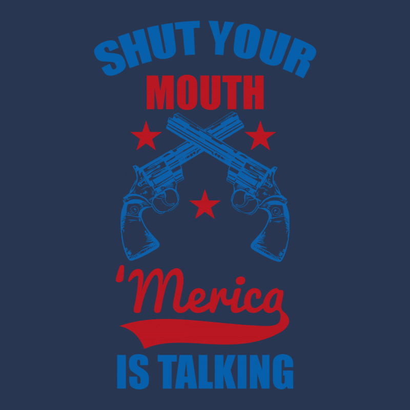 Shut Your Mouth 'merica Is Talking Men Denim Jacket | Artistshot