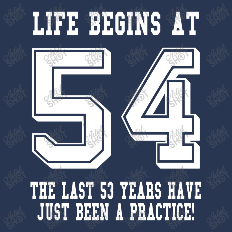 54th Birthday Life Begins At 54 White Men Denim Jacket | Artistshot
