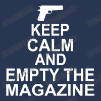 Keep Calm And Empty The Magazine Men Denim Jacket | Artistshot