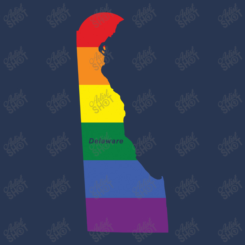 Delaware Rainbow Flag Men Denim Jacket | Artistshot