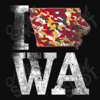 Vintage State Of Iowa Trendy Iowans Red Yellow Grunge Design Crop Top | Artistshot