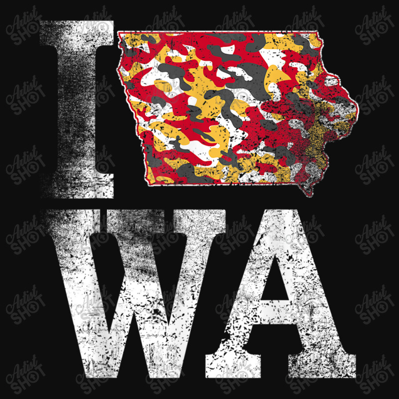 Vintage State Of Iowa Trendy Iowans Red Yellow Grunge Design Crop Top by Artist-Shannon | Artistshot