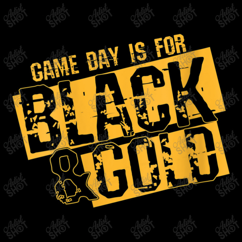 Womens Black Gold Game Day Group  For High School Football Vneck V-Neck Tee by Artist-Shannon | Artistshot