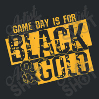 Womens Black Gold Game Day Group  For High School Football Vneck Crewneck Sweatshirt | Artistshot