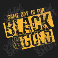 Womens Black Gold Game Day Group  For High School Football Vneck Classic T-shirt | Artistshot