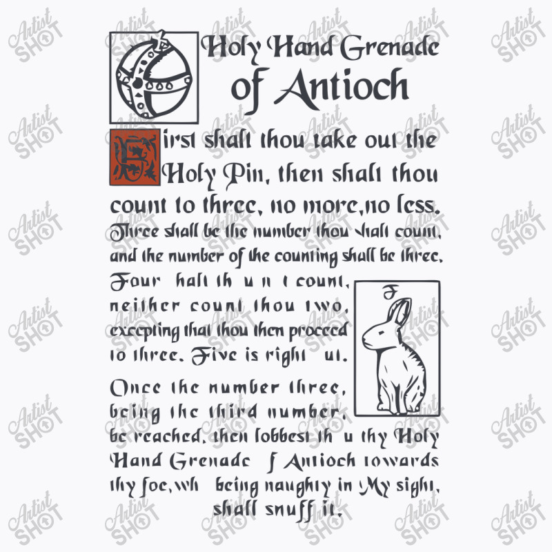 Holy Hand Grenade Script T-shirt | Artistshot