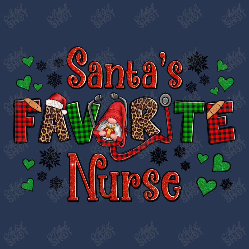 Santa's Favorite Nurse Christmas Ladies Denim Jacket | Artistshot