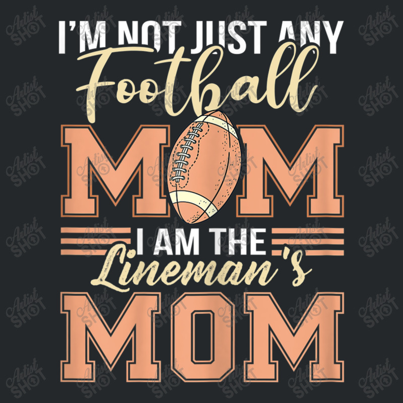 Womens Football Mama Player Mom Lineman's Mom Game Match Day Party Crewneck Sweatshirt by Artist-Shannon | Artistshot