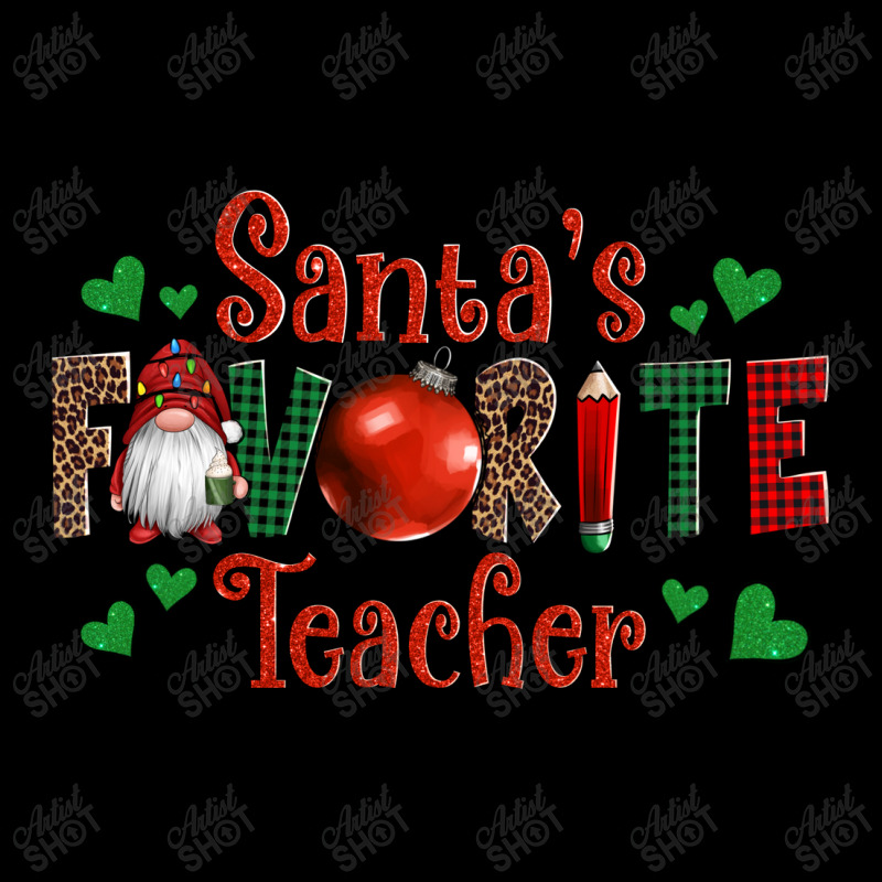 Santa's Favourite Teacher Christmas Gnome Cropped Sweater | Artistshot