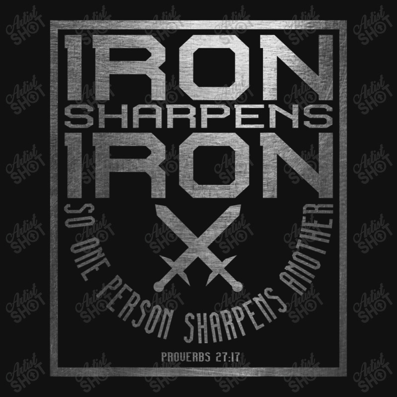 Iron Sharpens Iron  Holy Christian Bible Verse Animations Characters Slide Sandal | Artistshot