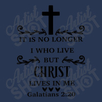 It Is No Longer I Who Live But Christ Christian Novelty Item Gift Men Men Denim Jacket | Artistshot