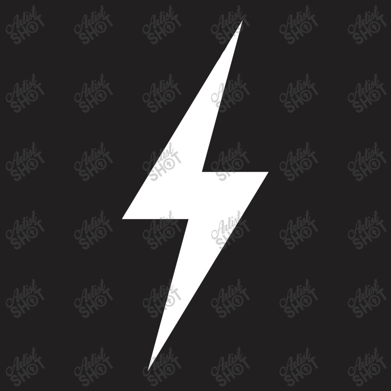 Lightning Bolt Icon (white) T-shirt | Artistshot