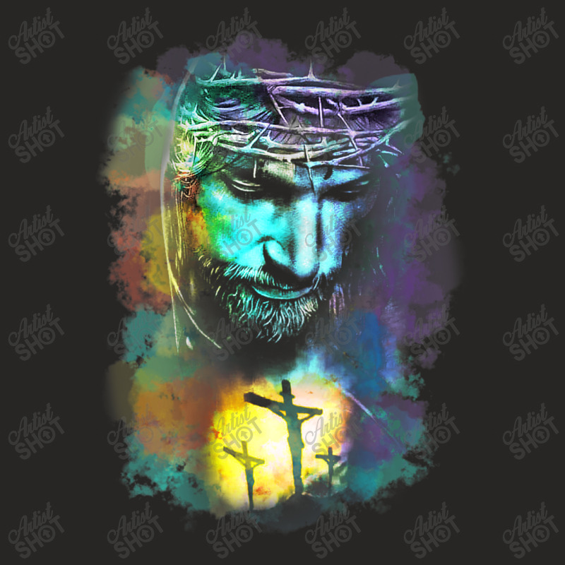 Jesus Christ Cross Religious Picture Christian Art Print Mens My Favor Ladies Fitted T-Shirt by Aria-Proctor | Artistshot