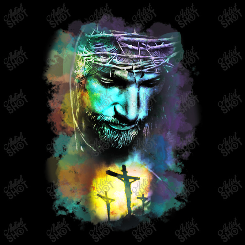 Jesus Christ Cross Religious Picture Christian Art Print Mens My Favor Cropped Hoodie by Aria-Proctor | Artistshot