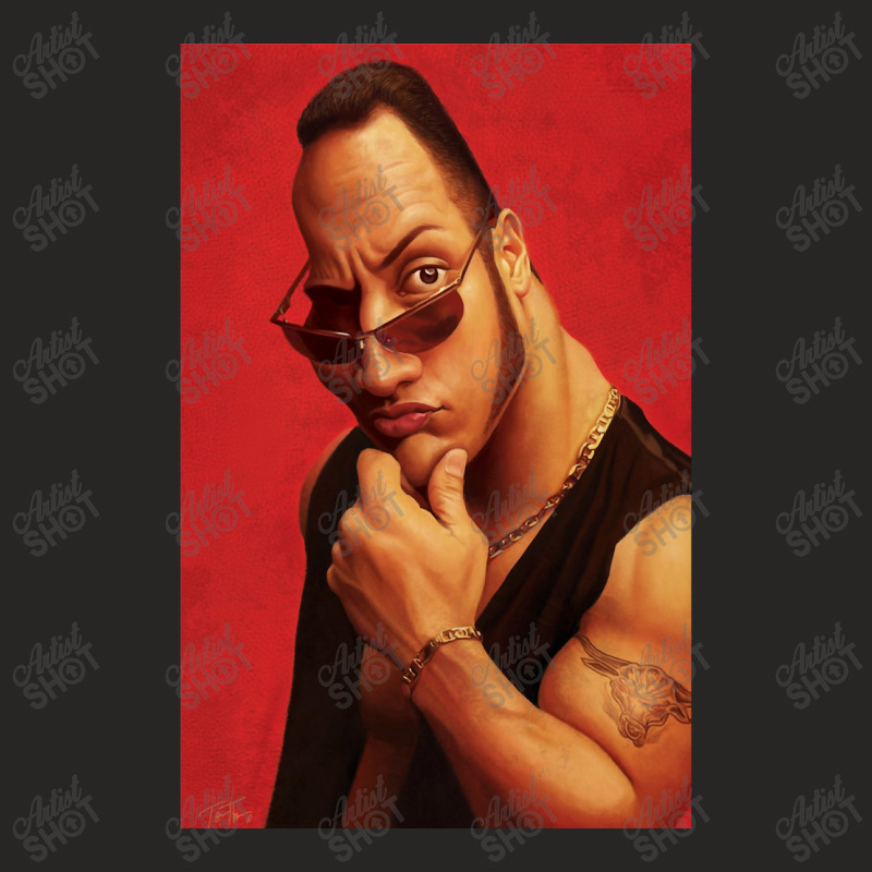 Dwayne Johnson Gift Idea Ladies Fitted T-Shirt by Artists-Zoe | Artistshot