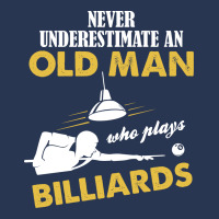 Never Underestimate An Old Man Who Plays Billiards Men Denim Jacket | Artistshot