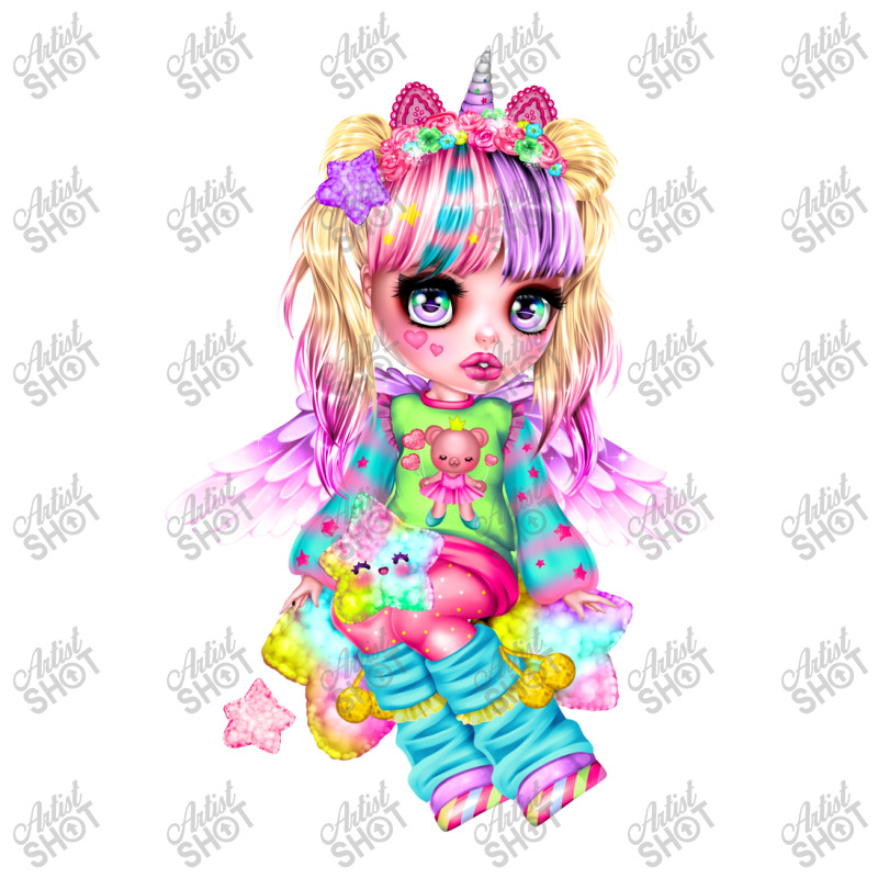 Magical Unicorns And Cute Girl In Anime Baby Tee by Zero_art | Artistshot