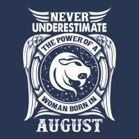 Never Underestimate The Power Of A Woman Born In August Men Denim Jacket | Artistshot