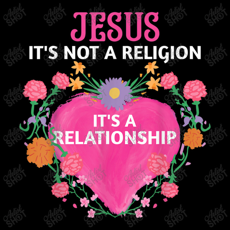 Jesus It's Not A Religion It's A Relationship Floral Funny Gifts Cropped Hoodie by Aria-Proctor | Artistshot