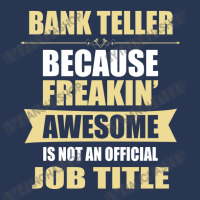 Bank Teller Because Freakin' Awesome Isn't A Job Title Men Denim Jacket | Artistshot