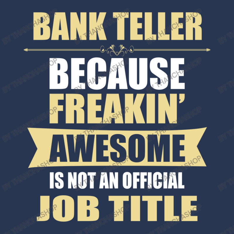 Bank Teller Because Freakin' Awesome Isn't A Job Title Men Denim Jacket by thanchashop | Artistshot